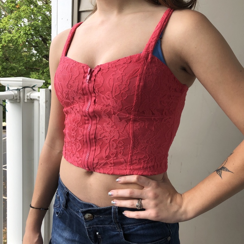 Coral Crop Top